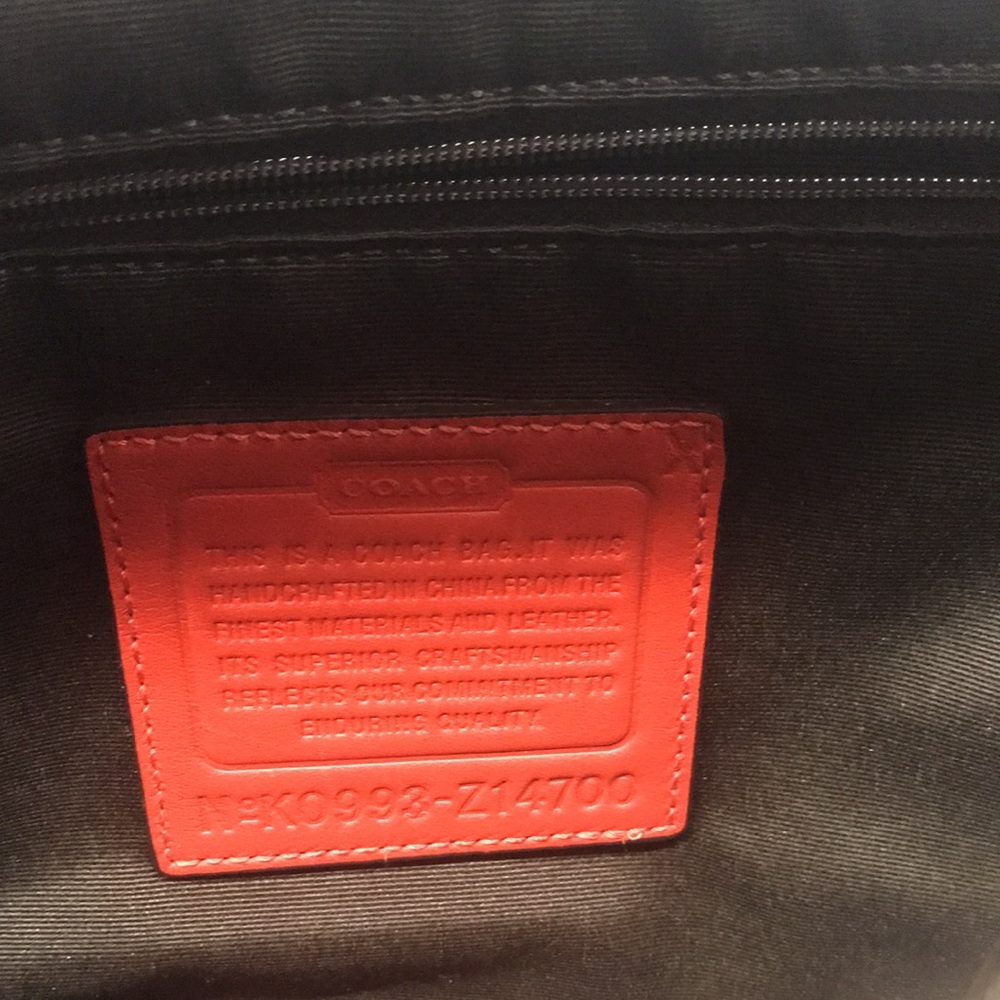 Coach New York East West Salmon colored Satchel - Picture 3 of 10